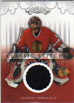 2003-04 Upper Deck Classic Portraits Classic Stitches #CSTH Jocelyn Thibault