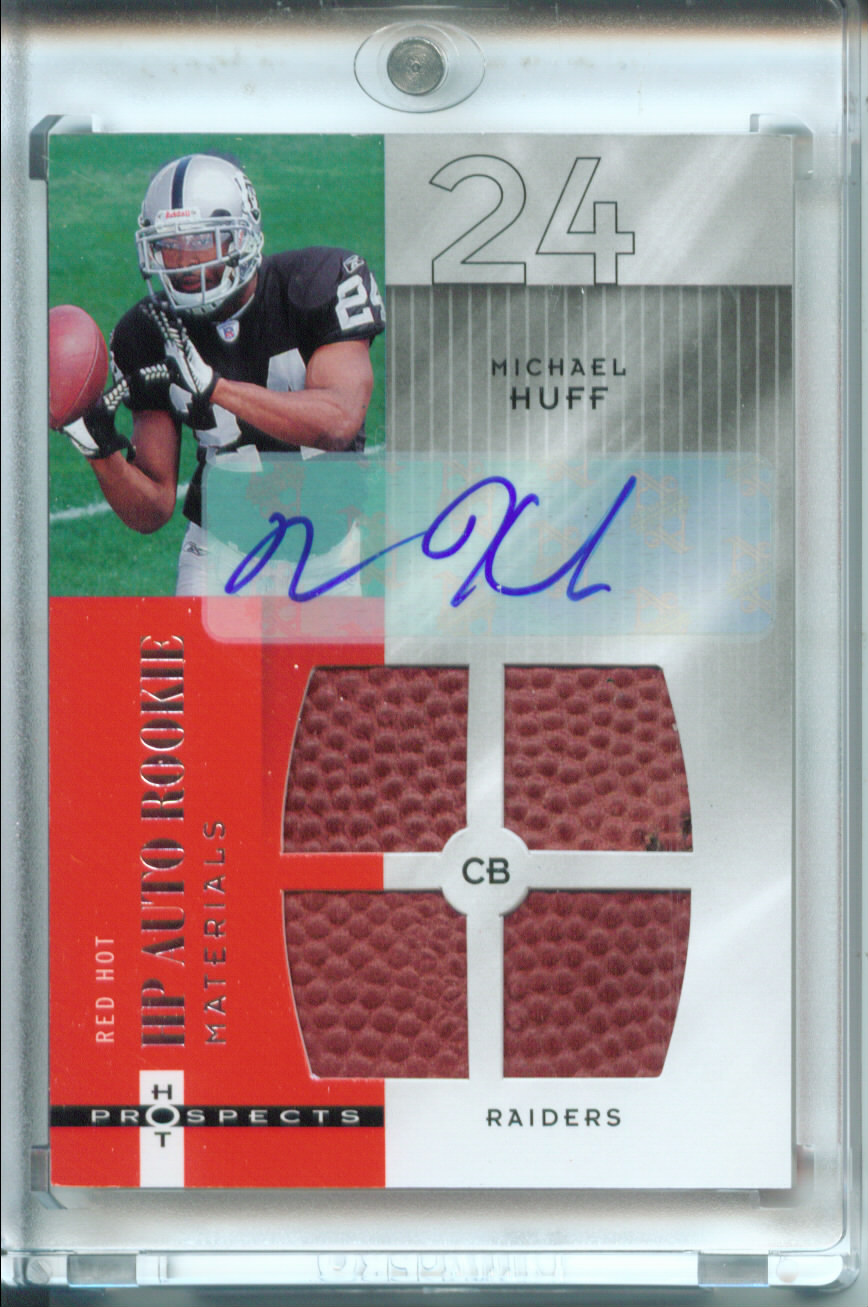 2006 Hot Prospects Red Hot #211 Michael Huff FB AU