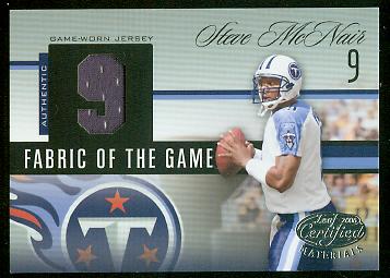 2006 Leaf Certified Materials Fabric of the Game Jersey Number #137 Steve McNair/9