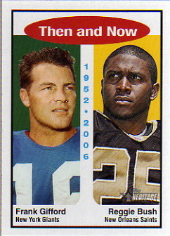 2006 Topps Heritage Then and Now #TN1 Reggie Bush/Frank Gifford
