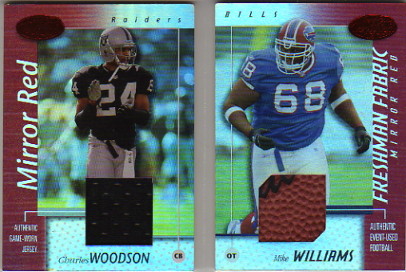 2002 Leaf Certified Mirror Red Materials #65 Charles Woodson