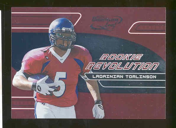 2001 Quantum Leaf Rookie Revolution only 4000 made LaDainian Tomlinson Chargers RC Rookie Card TouchDown Record 