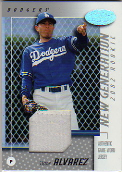 2002 Leaf Certified #165 Victor Alvarez NG Jsy RC
