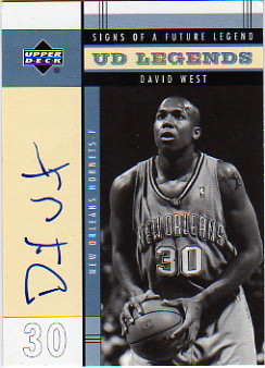 2003-04 Upper Deck Legends Signs of a Future Legend #DA David West
