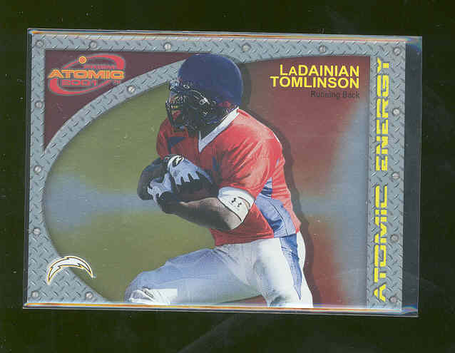 2001 Pacific Prism Atomic #17 LaDainian Tomlinson Chargers TouchDown Record Rookie Card Mint Condtion 