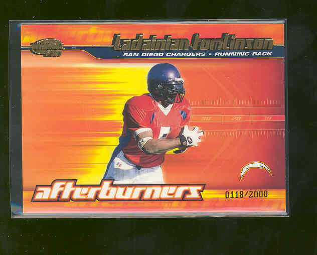 2001 Pacific Invincible # 19 LaDainian Tomlinson Chargers Rookie RC Only 2000 MADE RARE 