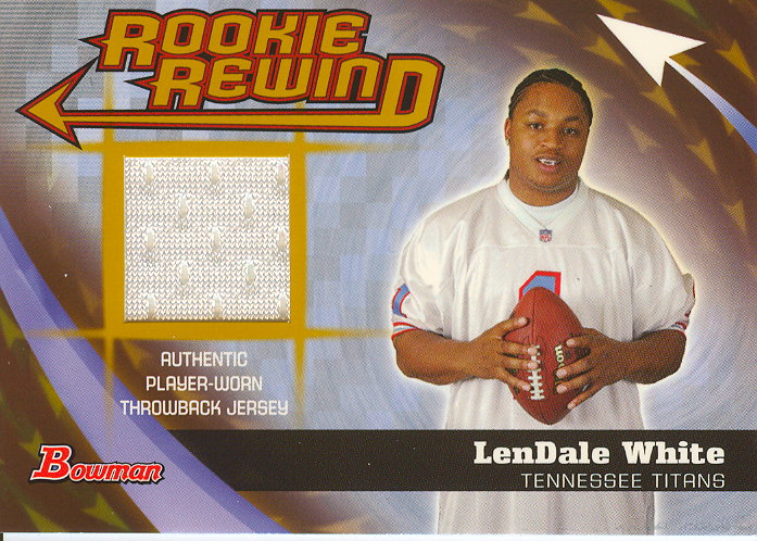 2006 Bowman Rookie Rewind Jerseys Gold #BRRLW LenDale White