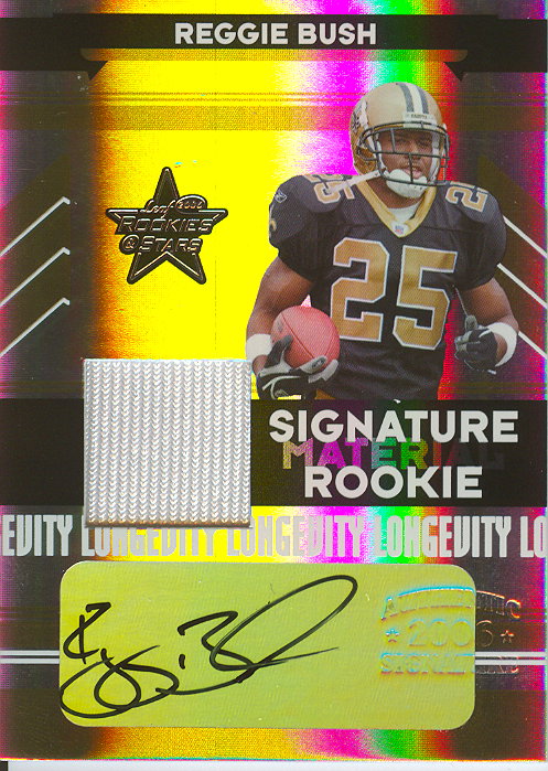 2006 Leaf Rookies and Stars Rookie Material Autographs Longevity Holofoil #273 Reggie Bush