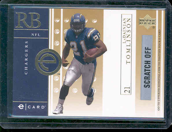 2001 Upper Deck E-Card Scratch Off #E-LT LaDainian Tomlinson Chargers Rookie