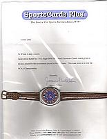 1972 Sugar Bowl Christmas Class watch belonging to KEITH JAMAAL WILKES (with Wilkes signed letter)
