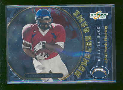 2001 Score Numbers Game #NG27 LaDainian Tomlinson Chargers Touch Down Record Rookie Serial #ed 2158