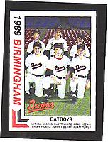 1989 Birmingham Barons Best Platinum #30 Batboys/Nathan Sparks/Rhett White/Brad Reznik/