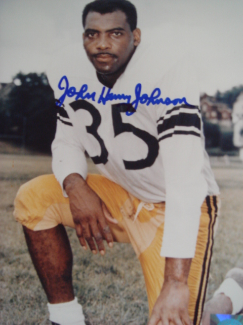 John Henry Johnson Autographed 8 x 10 Steelers Picture with Coa