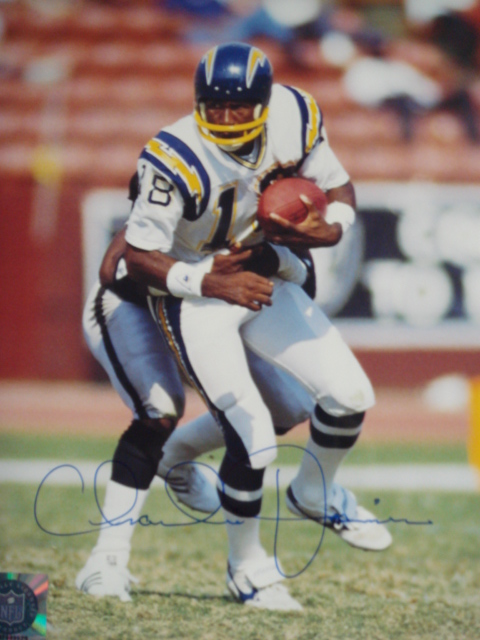 Charlie Joiner Autographed 8 x 10 Chargers Picture with Coa