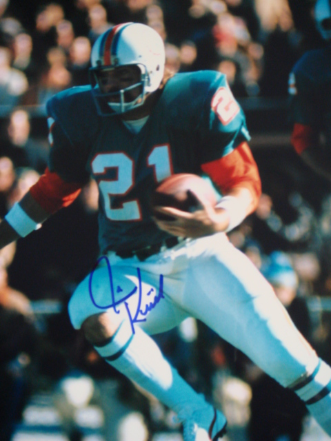 Jim Kiick Autographed 8 x 10 Dolphins Picture with Coa