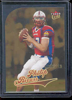 2004 Ultra Gold Medallion Lucky 13 #202 Philip Rivers SanDiego Chargers RARE Rookie RC 