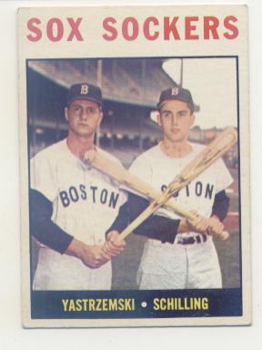 1964 Topps #182 Sox Sockers/Carl Yastrzemski/Chuck Schilling