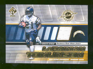 2001 Private Stock Authentic Game Worn Jersey #126 LaDainian Tomlinson RC Rookie Sandiego Chargers Touchdown Record RARE