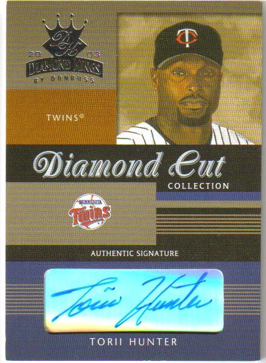 2003 Diamond Kings Diamond Cut Collection #7 Torii Hunter AU/150