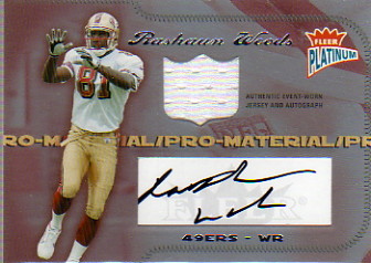 2004 Fleer Platinum Pro Material Jerseys Autographs #PMRW Rashaun Woods/274