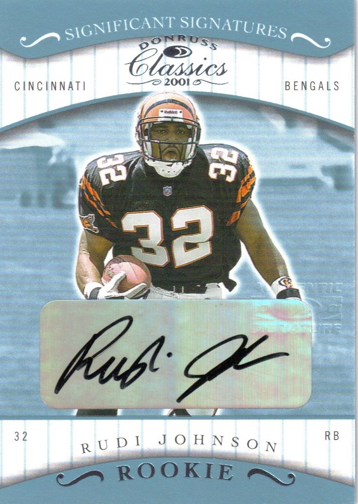 2001 Donruss Classics Significant Signatures #117 Rudi Johnson/75*