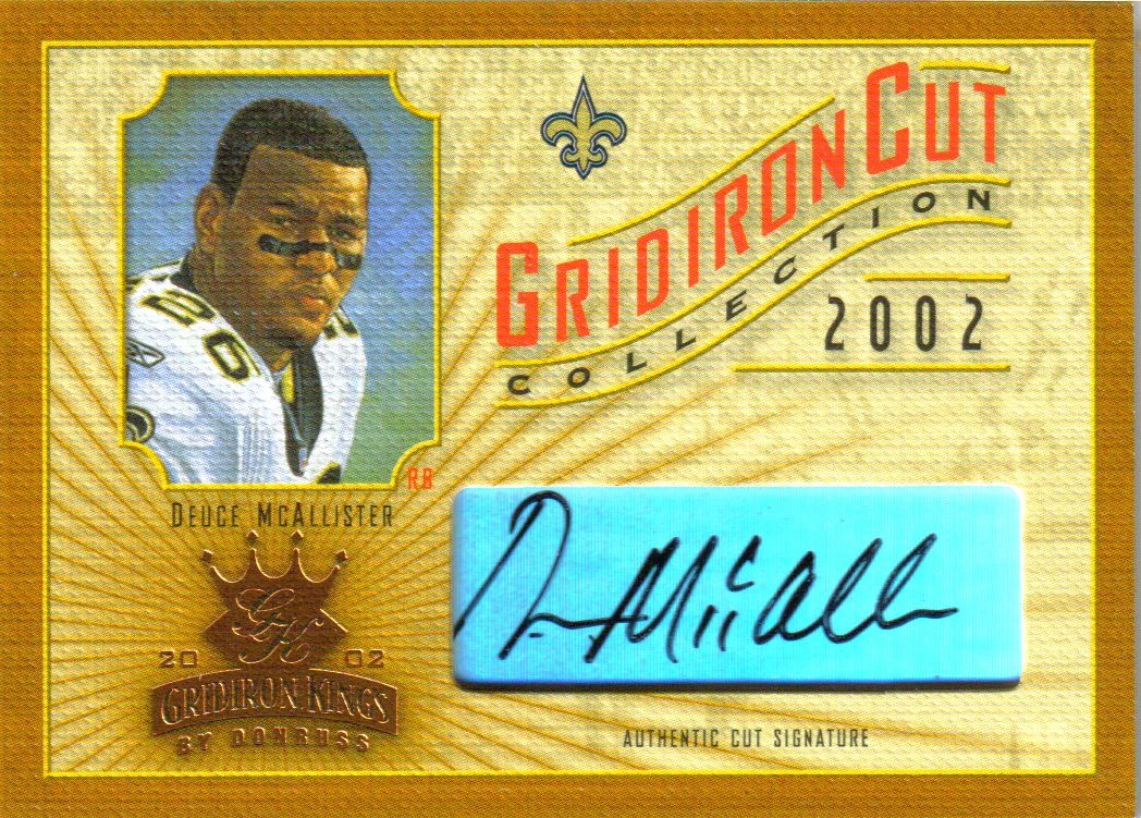 2002 Gridiron Kings Gridiron Cut Collection #GC26 Deuce McAllister AU/310