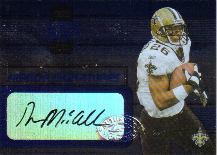 2002 Leaf Certified Mirror Blue Signatures #10 Deuce McAllister