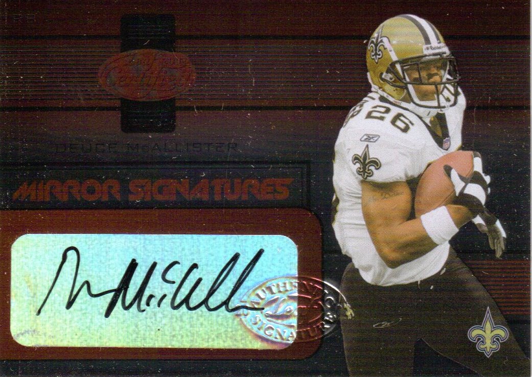 2002 Leaf Certified Mirror Red Signatures #10 Deuce McAllister