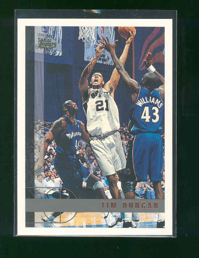 1997 Topps #115 Tim Duncan Spurs Rookie Mint Condtion Nice Card 
