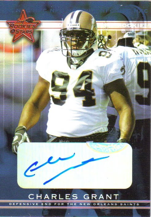 2002 Leaf Rookies and Stars Rookie Autographs #148 Charles Grant