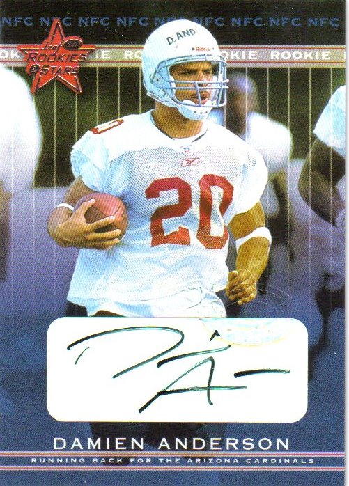 2002 Leaf Rookies and Stars Rookie Autographs #160 Damien Anderson