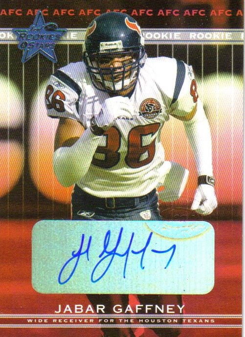 2002 Leaf Rookies and Stars Rookie Autographs #179 Jabar Gaffney