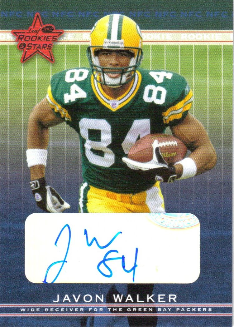 2002 Leaf Rookies and Stars Rookie Autographs #183 Javon Walker