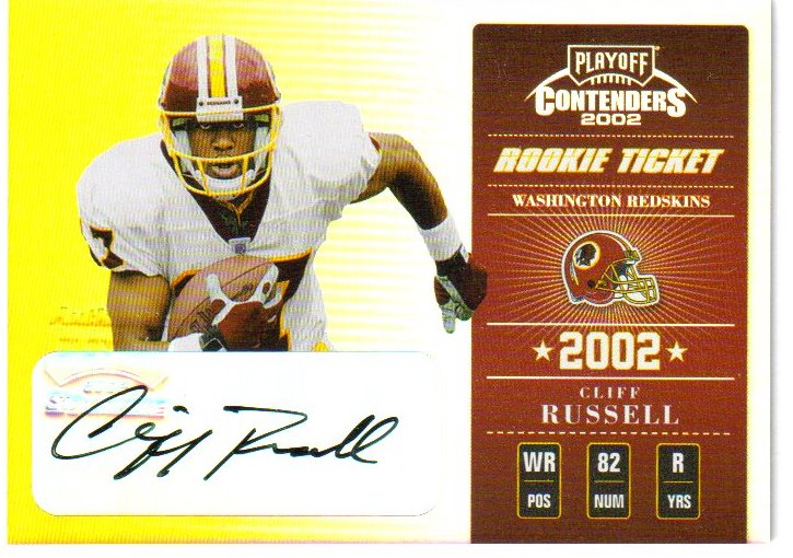 2002 Playoff Contenders #117 Cliff Russell AU/545 RC