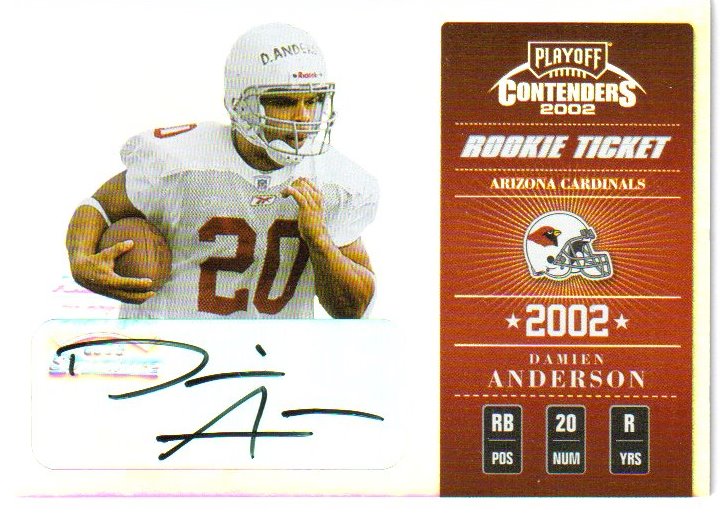2002 Playoff Contenders #120 Damien Anderson AU/460 RC