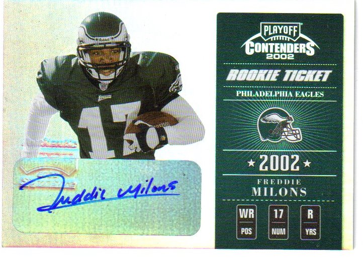 2002 Playoff Contenders #131 Freddie Milons AU/380 RC