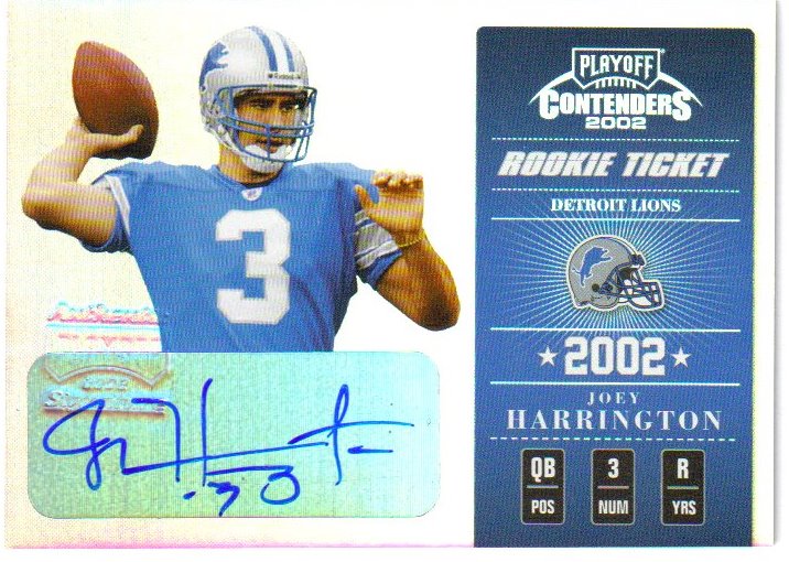 2002 Playoff Contenders #136 Joey Harrington AU/250 RC