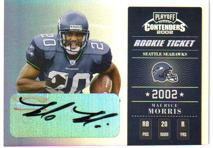 2002 Playoff Contenders #155 Maurice Morris AU/153 RC
