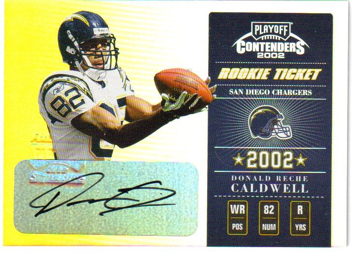 2002 Playoff Contenders #164 Reche Caldwell AU/340 RC