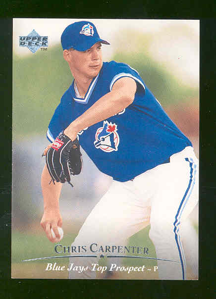 1995 Upper Deck Minor League #133 Chris Carpenter St Louis Cardinals Rookie RC In Blue Jays Uniform 