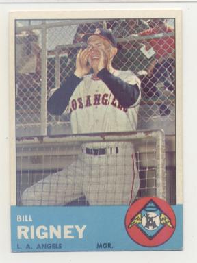 1963 Topps #294 Bill Rigney MG
