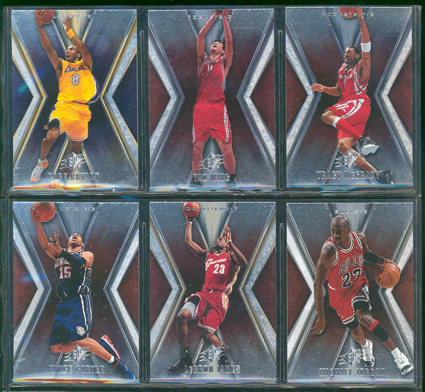 2005 06 Upper Deck SPX Basketball NBA Set  Complete Set  w/o SP's 1-90 Beckett Value $50 w/ Michael Jordan Lebron James Lebron James  Shaquille O'Neal Kobe Bryant Cards shown Book $30