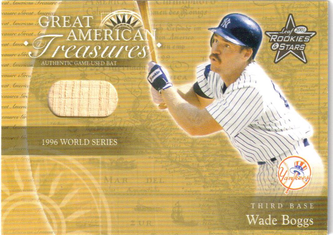 2001 Leaf Rookies and Stars Great American Treasures #GT18 W.Boggs WS Bat/200 *