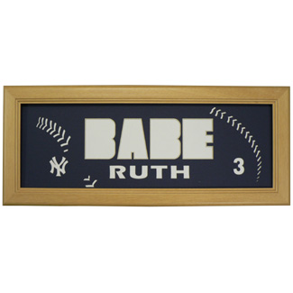 Babe Ruth Yankees - Sports Card / Photo Natural Display Frame 