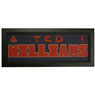 Ted Williams Red Sox - Sports Card / Photo Black Display Frame 