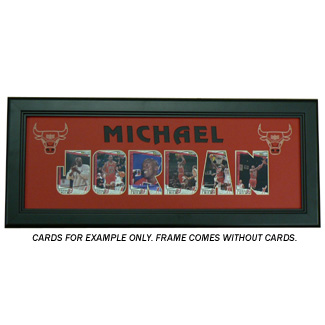Michael Jordan Bulls - Sports Card / Photo Black Display Frame 