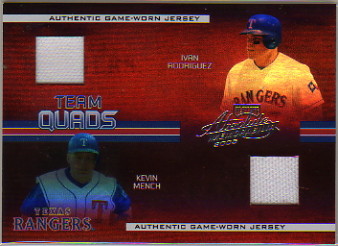2005 Absolute Memorabilia Team Quads Swatch Single Spectrum #72 Texas Rangers/75