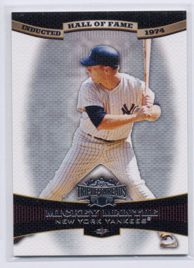 2006 Topps Triple Threads #56 Mickey Mantle HOF