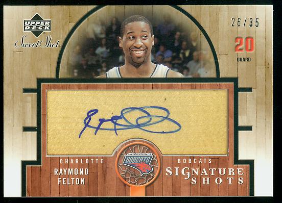 2005-06 Sweet Shot Signature Shots Wood #RF Raymond Felton/35