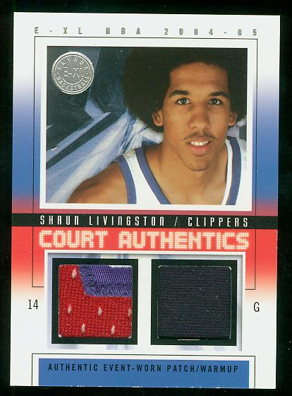 2004-05 E-XL Court Authentics Patches Dual #SL Shaun Livingston